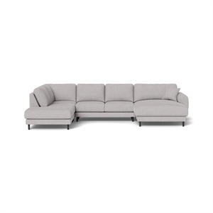 MAINE U-SOFA - 6151 LIGHT GREY STOF - MÅL: 186 X 372 X 234 CM. 